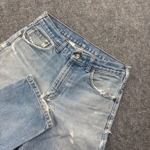 Carhartt Distressed Jeans 32x30 Light Blue Relaxed Straight‎ Leg Denim Women